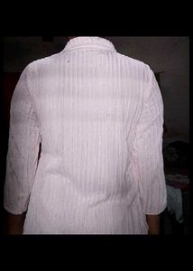 White Textured Blouse with Embellishments