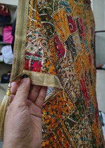 sequence multi colour navratri heavy duptta