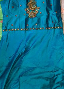 Elegant Teal Embroidered Kurta Set