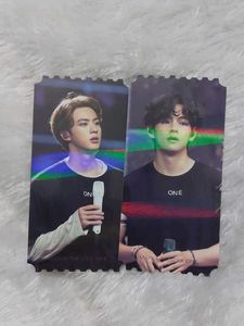 Jin And V MOTS ONE Official Holo Tickets