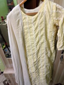 Elegant Yellow Embroidered Kurta Set