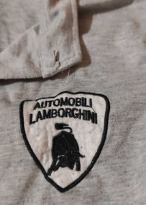 Lamborghini Grey Button-Up Shirt