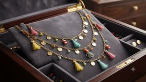 Vietnam Boho Layered Tassel Necklace