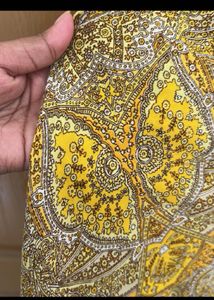 yellow Print Maxi Dress