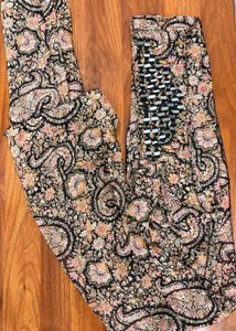 Tiered Paisley Print Gown