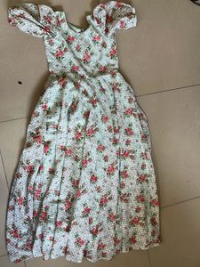 Floral Print Puff Sleeve Dress