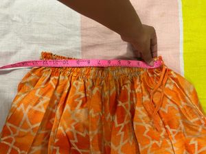 Orange Ethnic Skirt