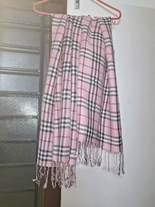 Burberry pattern pink scarf