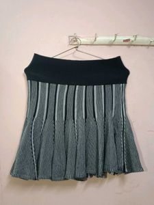 Striped Knit Mini Skirt