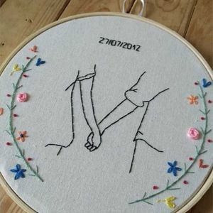 Valentine's day special embroidery hoops