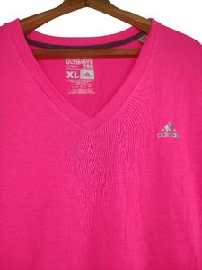 Adidas Pink V-Neck T-Shirt  LR-94