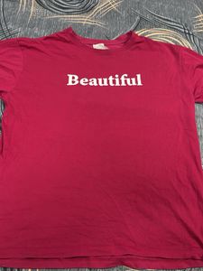 Women's "Beautiful" Graphic Tee M size