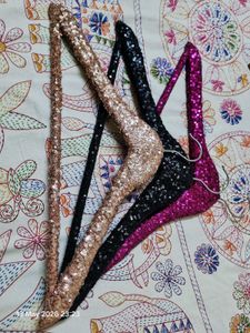 Sparkling Glitter Wooden Hangers