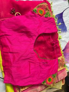 🔥SALE🔥Stunning Pink Embroidered Saree