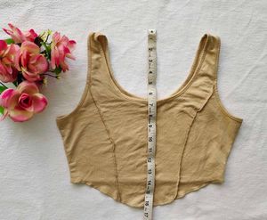 Shein : Ribbed Corset Tank Top