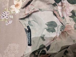 Multicolor Floral Printed V Neck Top (Women's)