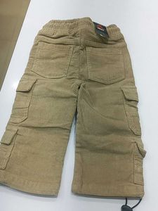 Boys Brown&amp;beige  Corduroy Cargo Pants