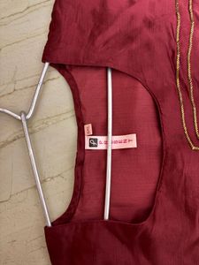 Maroon Kurta Skirt Set