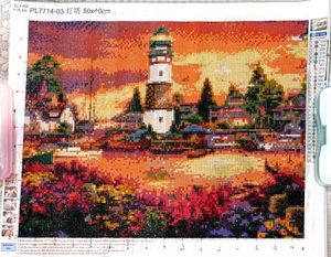 Diamond Painting: Lighthouse Sunset (Completed)