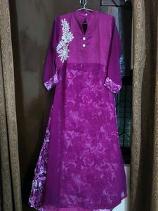 Stylish Purple Anarkali Kurti