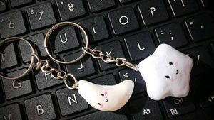 Cute Moon &amp; Star combo Keychains 🌙⭐