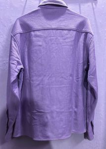 Lavender Corduroy Button-Up Shirt