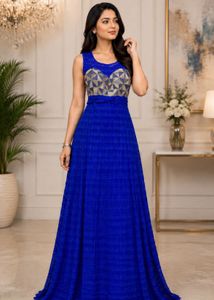 Royal Blue Ethnic Gown