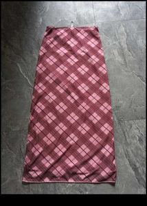Y2K Plaid Maxi Skirt