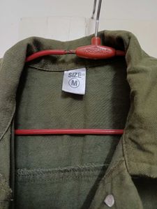 Olive Green Denim Jacket