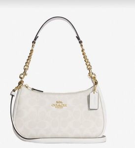 White Coach Monogram Shoulder Bag