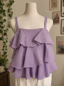 Ruffled Lavender Camisole Top