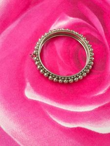 Elegant Silver Beaded Bangles