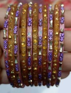Vintage Colorful Beaded Bangle Set