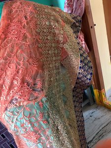 Beautiful Brand New Orange Net Saree