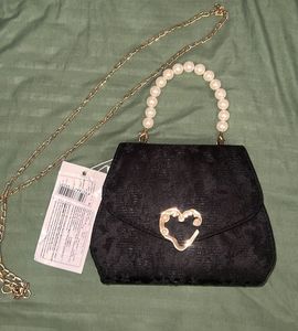 Imported Velvet Pearl Mini Bag
