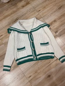 Sailor Collar Knit Cardigan