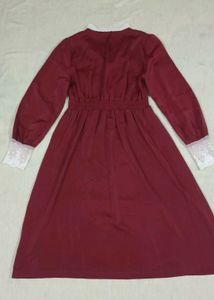 Elegant Lace Detail &amp; Pearl Buttons dress
