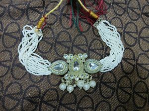 Elegant White Pearl Choker Necklace