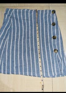 Chic Striped Button-Up Mini Skirt