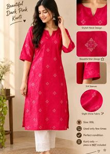 Beautiful Dark Pink Kurti - Size XXL