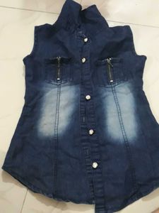 Cotton Denim Top And Jumpsuits