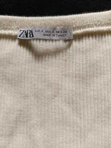Ribbed Cream Crop Top