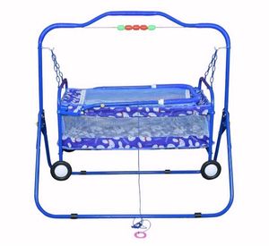 Blue Baby Rocker with Fun Print