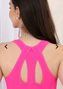 Hot Pink Paded Sports Bra