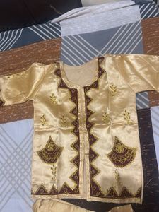 Golden Embellished Lehenga Choli Set