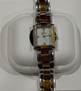 Titan Two-Tone Rectangular Women's Watch
