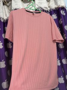 Soft Pink Ribbed coord set