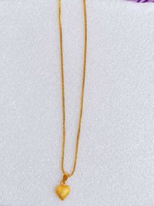 Anti tarnish Gold Heart Pendant chain