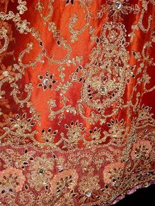 Stunning Orange Embroidered Bridal Lehenga