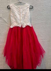 Girl's Party Dress - Red &amp; White
